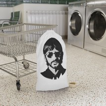 Beatles Ringo Starr Black &amp; White Illustration Laundry Bag, Woven Strap,... - £25.15 GBP+