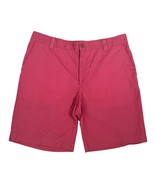 IZOD Saltwater Men&#39;s Red Chino Shorts Flat Front 100% Cotton Size 36 9.5... - $24.39 CAD