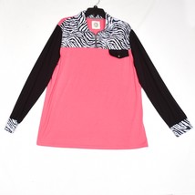 Tees2urdoor.com Women&#39;s Zebra Print Pink Blouse&#39;s Size Large - $13.65