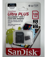 SanDisk Ultra PLUS 128GB MicroSDXC UHS-1 Card W/ Adapter - $31.12 CAD