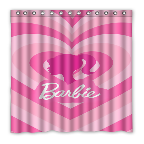 New!!! Cute Barbie Custom Waterproof Polyester Shower Curtain 4 Size Item image 11