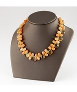 Splendido Argento Perlina E Citrino Taglio Briolette Bib Collana Olivett... - $4,190.33 MXN