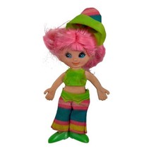 Ideal 1969 Flatsy Doll Cookie Pink Hair 5” Striped Play Outfit Green Shoes - $18.50