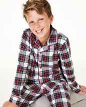 allbrand365 designer Big Kids Boys Stewart Plaid Pajama Top Only,1-Piece,8 - £26.55 GBP