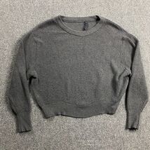 Zara Sweater Women&#39;s Medium Gray Knit Pullover Crew Neck Viscose Blend M - $294.99 MXN