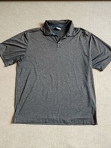 Nike Golf Dri Fit Polo Shirt Mens Size XL Heather Gray Short Sleeve Swoosh - $28.66
