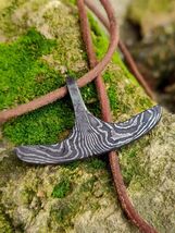 Hammer pendant hanforged laminated steel, Mjolnir, Ukonvasara - $1,626.76 MXN