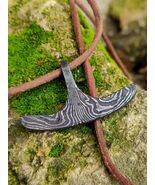 Hammer pendant hanforged laminated steel, Mjolnir, Ukonvasara - $89.00