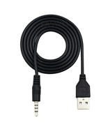 3.5mm Male AUX Audio Jack To USB 2.0 Male Charge Data Cable for MP3/MP4 - £13.61 GBP