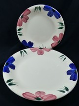 lot of 2 Furio JEWFLORA made in Italy Dinner Plate 10.5&quot; &amp; salad pale 8&quot; - $49.50