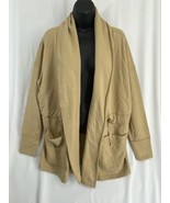 Knox Rose Size M Drape Front Women&#39;s Beige Coat Jacket - £21.88 GBP