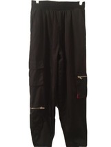 Forever 21 Adult Black Athletic Windbreaker Track Pants Pockets Size XS  - £37.19 GBP