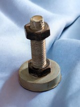 Universal Leveler Screw   3/8&quot;X2&quot; Long 1 1/2&quot; Base Rubber Foot (2)Lock Nut  - $182.70 MXN
