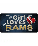 This Girl Loves Her Rams California 24&quot; X 12&quot; Large Metal Sign - $710.63 MXN