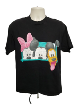Disney Mickey Unlimited Minnie Mickey Mouse Pluto Adult Medium Black TShirt - $334.55 MXN
