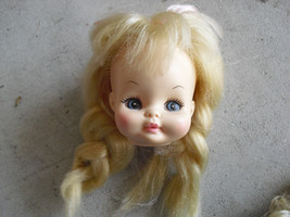 Vintage 1969 Horsman Blonde Hair Character Girl Doll Head  3&quot; Tall - £14.74 GBP