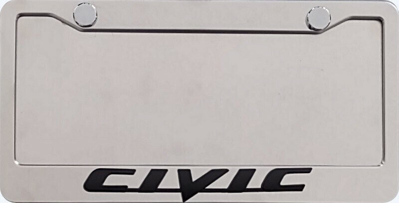 HONDA  CIVIC 3D BLACK  SCRIPT  ( not printed or decal) STAINLESS STEEL F... - $29.00