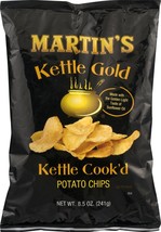 Martin&#39;s Kettle Gold Potato Chips Kettle Cook&#39;d 8.5 oz. Bag (4 Bags) - £26.27 GBP