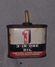 RARE Vintage Handy Oiler, &quot;3-IN-ONE&quot; 3‐IN‐1 Oil - Household Oil ~1oz Tin... - $18.69