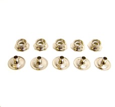 Pull The Dot Snap Fastener, Stud &amp; Post Only, Nickel Plated Brass, 5 Pie... - $216.19 MXN