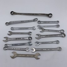 Vintage Lot Of 14 Wrenches SAE &amp; Metric Sears Craftsman K-D BMW Easco Billings + - £21.60 GBP