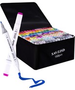 168 Colors Alcohol Markers Dual Tip Markers for Kids or Adults in Coloring  - $964.57 MXN
