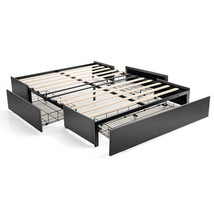 Upholstered Platform Bed Frame with 3 Storage Drawers-Full Size - Color:... - $5,411.02 MXN