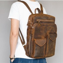military backpacks unisex waterproof vintage book bag - £165.31 GBP