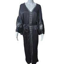 NEW Free People Jen Pirate Angel Fire Maxi Dress Kaftan Black Lace (M) K... - $124.16