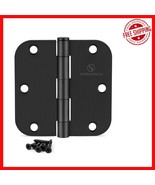 Quality Matte Black 3.5 Inch Door Hinges - 18 Pack for Various Doors - $81.77 CAD
