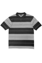 Men&#39;s Black &amp; Grey Old School Pique Polo Shirt (L) - $31.19