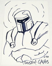 Original Super Hero Comic Art Sketch / Drawing Signed Autograph Dustin! - $15.83