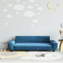 vidaXL Kids Sofa Blue 39.4x21.3x13.0&quot; Velvet - $169.36