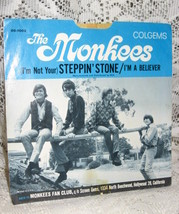 Monkees-45 Sleeve ONLY -&quot;I&#39;m a Believer/I&#39;m Not Your Steppin&#39; Stone&quot;-1966 - $8.00