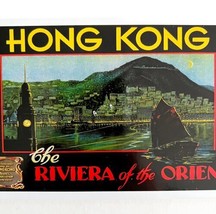 Hong Kong Postcard Riviera Of The Orient Unused Unposted Vtg Poster Repr... - £15.68 GBP