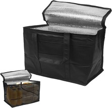 2 Foldable Insulated Shopping Bags 23x14x15 Washable Reusable Thermal Tote Bags - £28.32 GBP