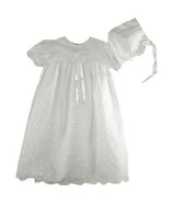 Precious Sweet Petit Ami Lined Cotton Eyelet Christening Scalloped Yoke ... - £30.83 GBP