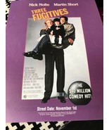 Vintage Video Rental 81/2&quot; Plastic Display Card Three Fugitives Nick Nol... - $212.67 MXN