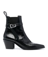 Zadig &amp; Voltaire Tyler Cecilia Black Leather Booties Boots $498, Sz 37 - $203.09 CAD