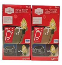 Holiday Time Light Clips All-Purpose Christmas Light Hooks 100 Clips Per... - $12.86