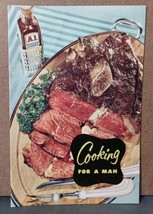 A1 Steak Sauce Vintage Recipe Book 1953 PB Coking for a Man - $16.70