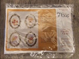 Vintage 1981 The Creative Circle Embroidery Kit Pansies w/Frame #762 Sealed - $11.83