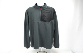 Starter 1/2 Zip Sweatshirt Men&#39;s Sz 2XL Gray Mock Neck Soft Long Sleeve ... - $26.73