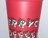 2013 Starbucks Holiday Christmas Plastic Reusable Red Travel Mug W/Lid 16oz - £8.79 GBP
