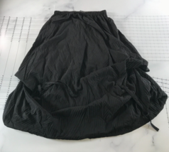 Luna Luz Skirt Womens Large Black Elastic Waist Lagenlook Draped Wide Bo... - £70.05 GBP