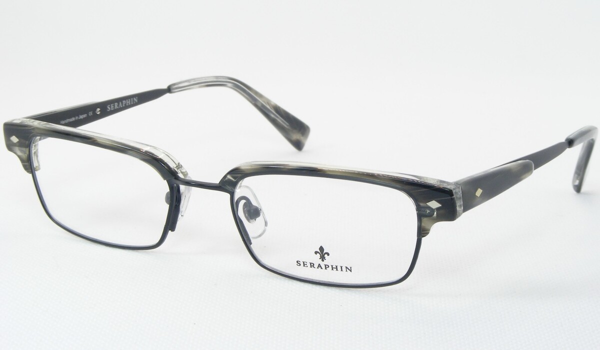 Seraphin Von Ogi FREMONT 8507 Schwarz/Grau Demi Brille 51-19-145mm - $195.02