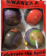 12 African American Kwanzaa Ornaments Celebration  4 In Box Lot Of 3 Sha... - £21.68 GBP