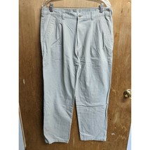 George Classic Khaki Casual Dress Pants Mens Size 34x30 (29)  Pleated Tan Barley - £11.78 GBP