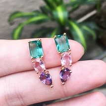 Ry earings colorful crystal zircon gold stud earrings for women black earrings 2019 new thumb200
