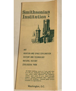 Vintage Smithsonian Institute Brochure Washington Dc BRO3 - $8.90